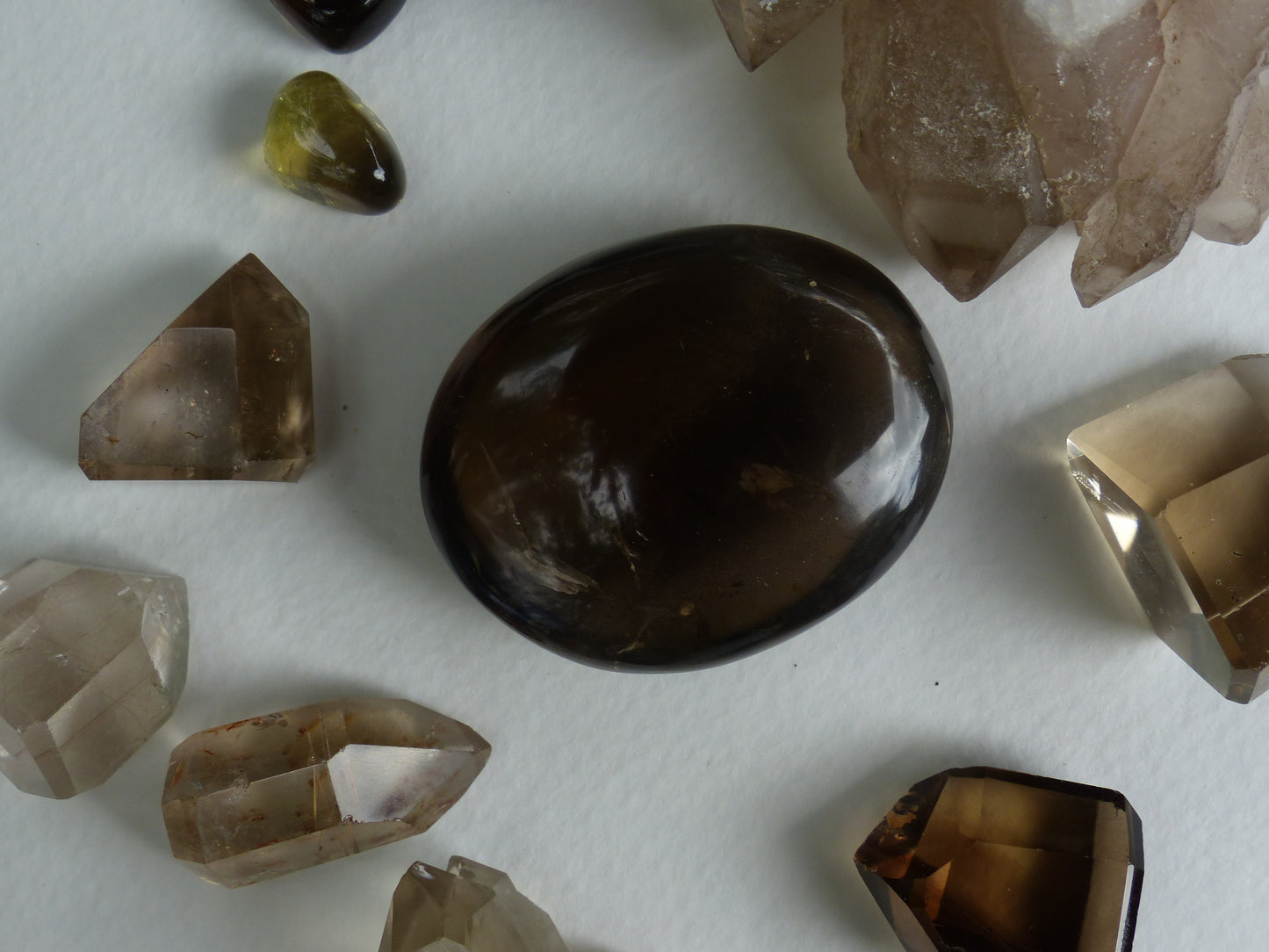 Smoky Quartz Palm Stone (#9)