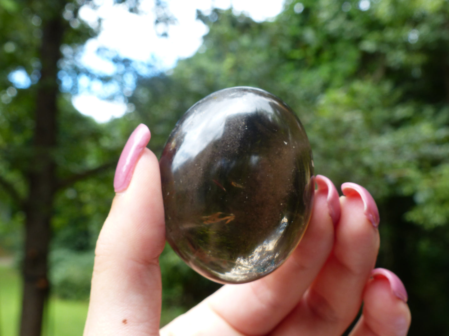 Smoky Quartz Palm Stone (#9)