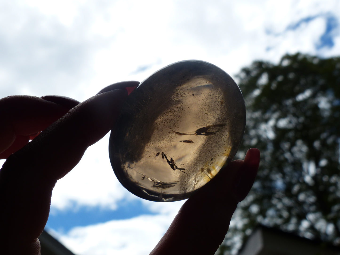 Smoky Quartz Palm Stone (#9)