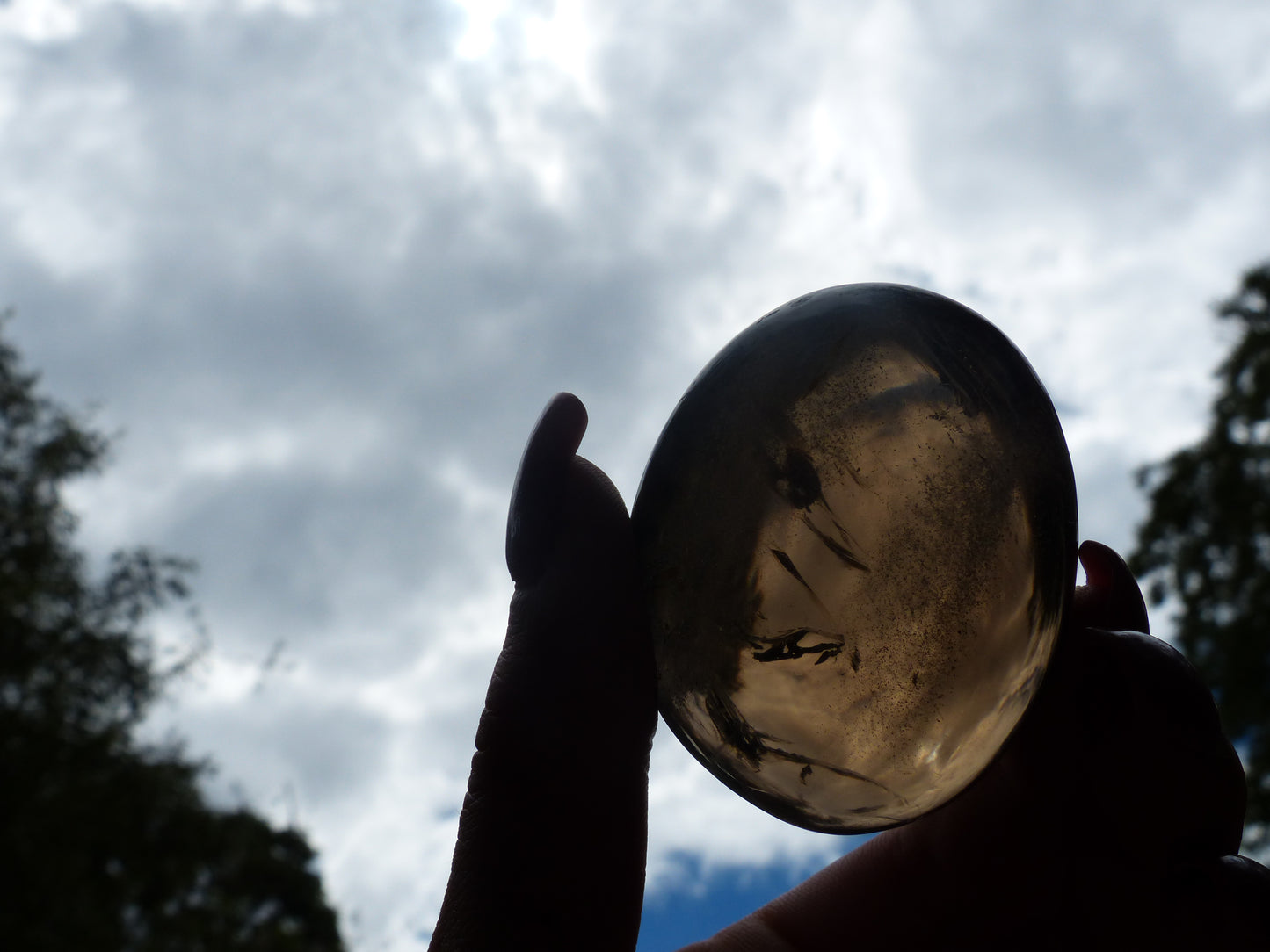 Smoky Quartz Palm Stone (#9)