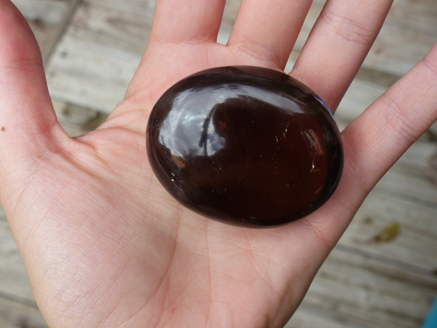 Smoky Quartz Palm Stone (#9)
