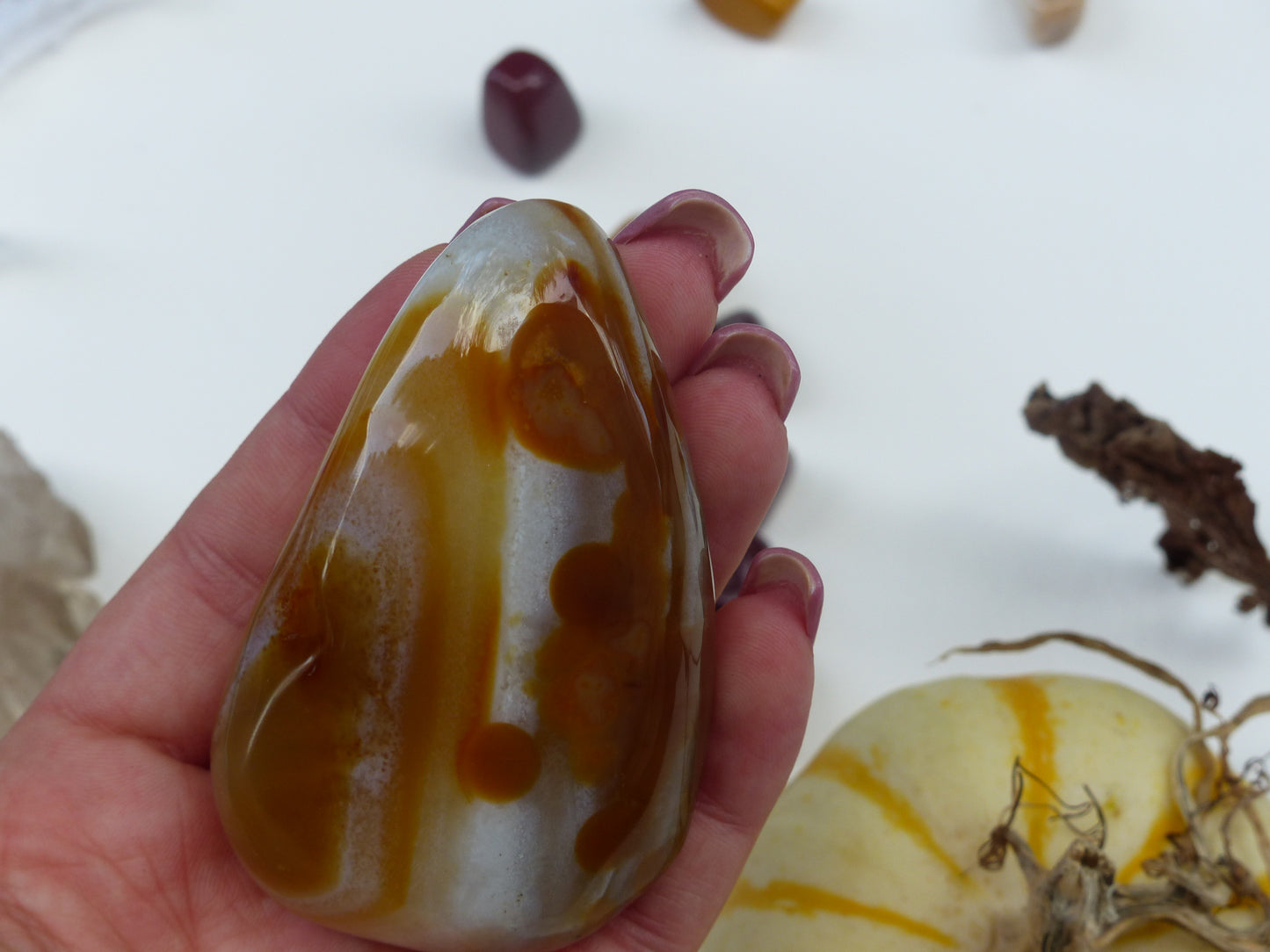 Carnelian Palm Stone (#4)