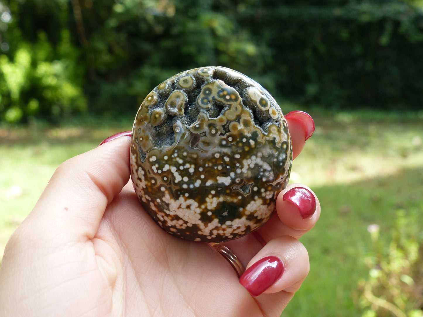 Ocean Jasper Palm Stone (#6)