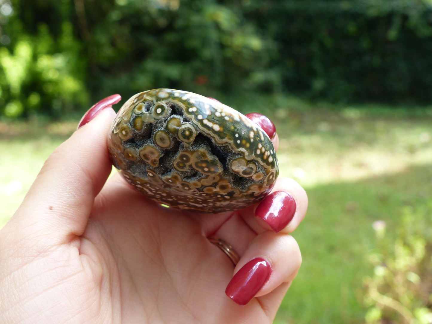 Ocean Jasper Palm Stone (#6)