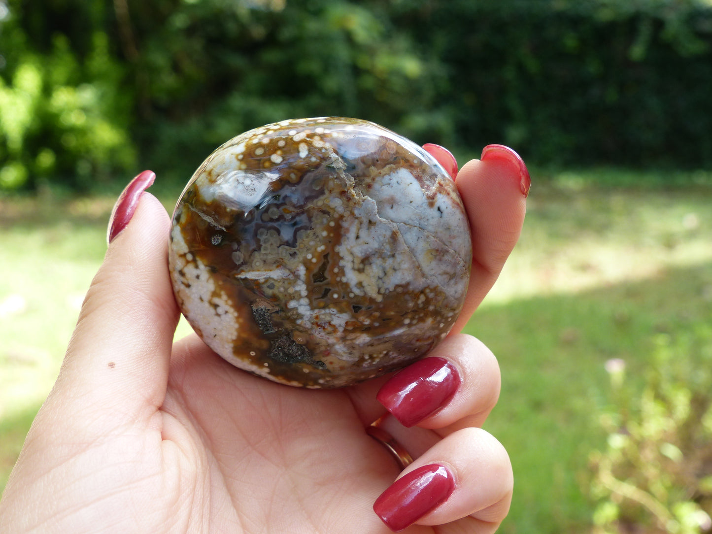 Ocean Jasper Palm Stone (#6)