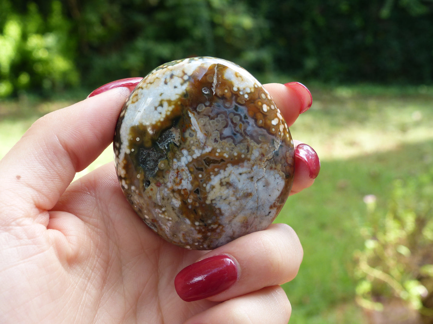Ocean Jasper Palm Stone (#6)