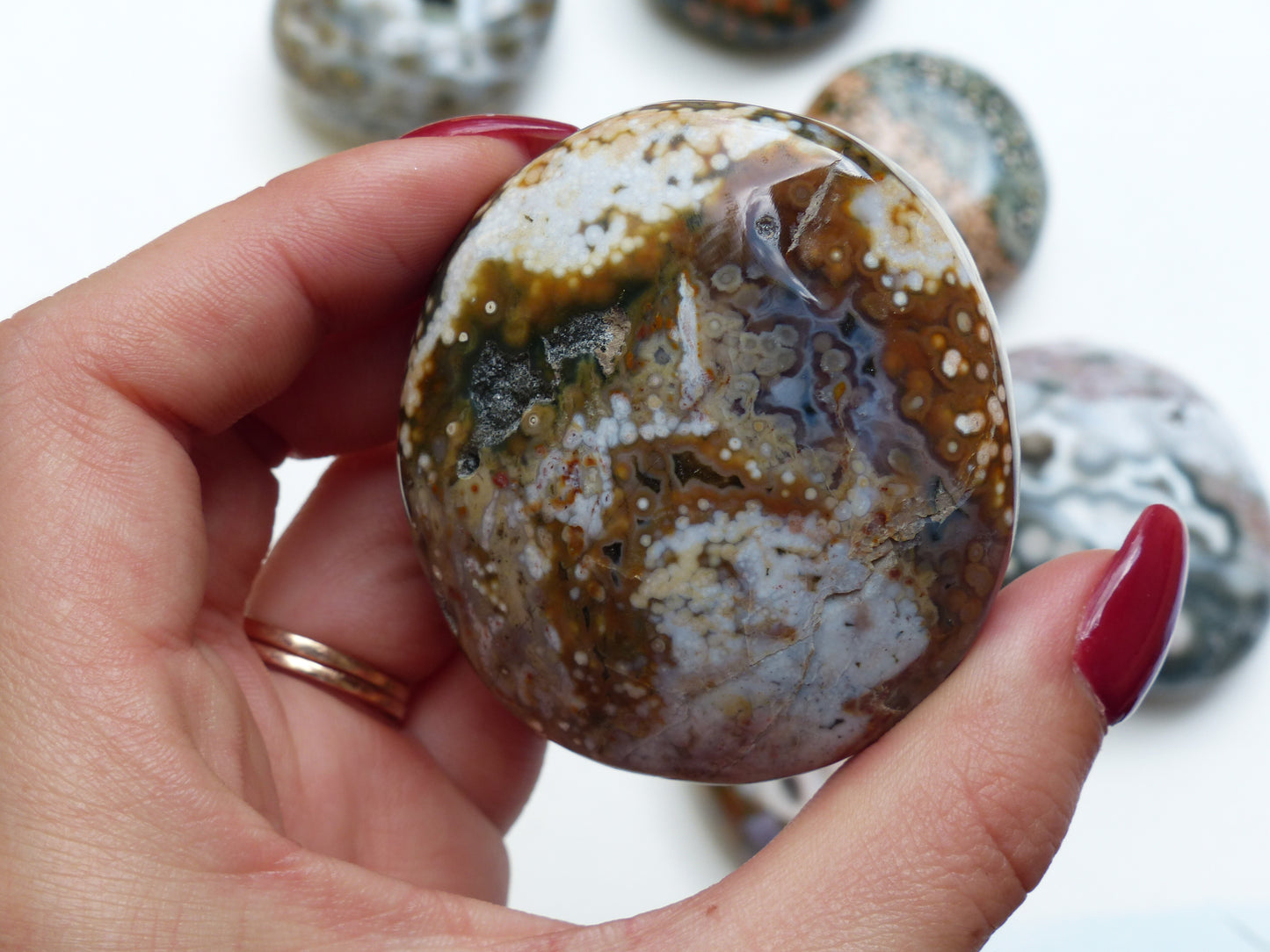 Ocean Jasper Palm Stone (#6)