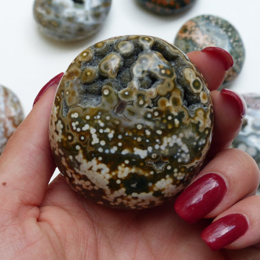 Ocean Jasper Palm Stone (#6)