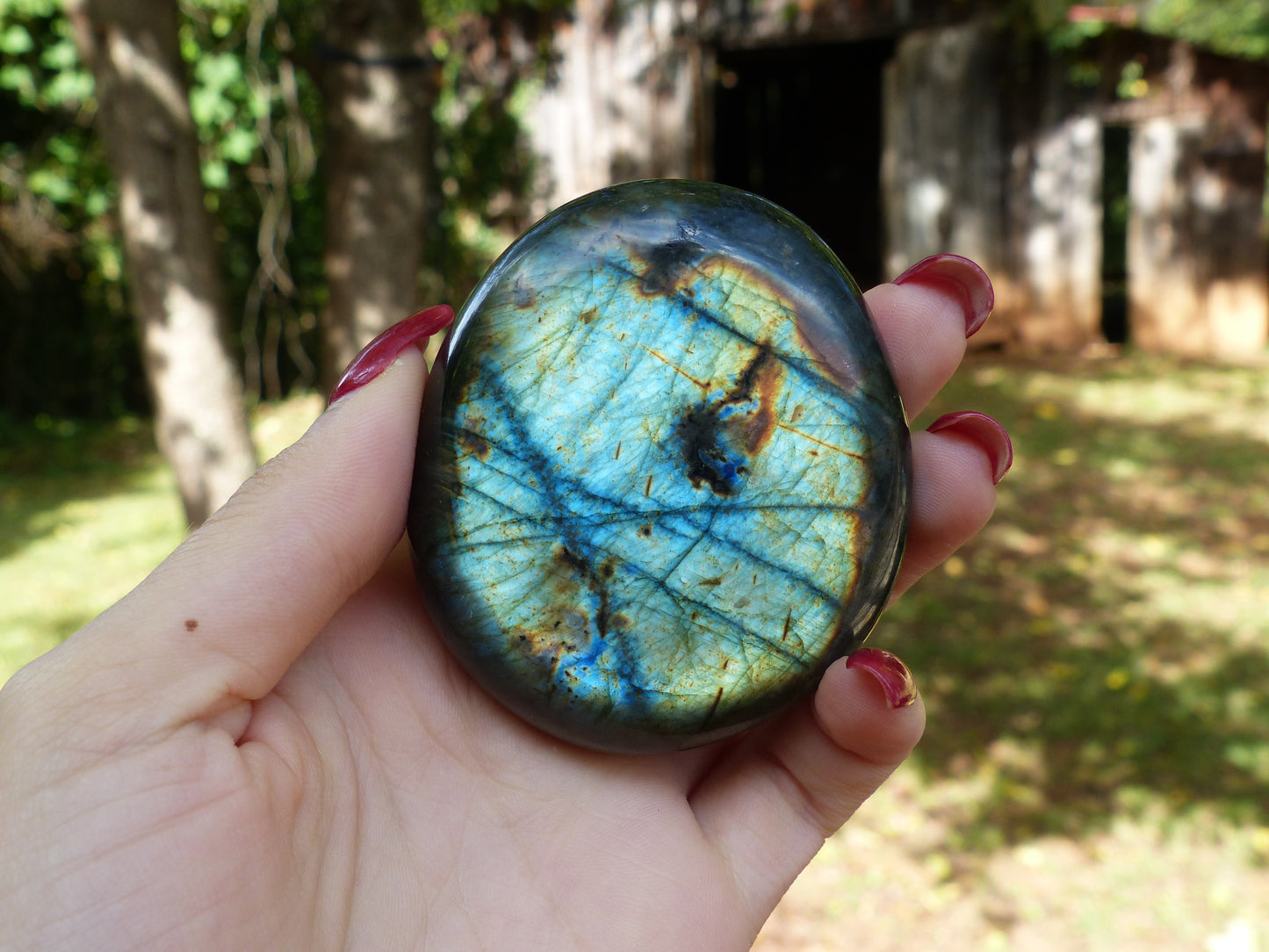 Labradorite Palm Stone (#32)