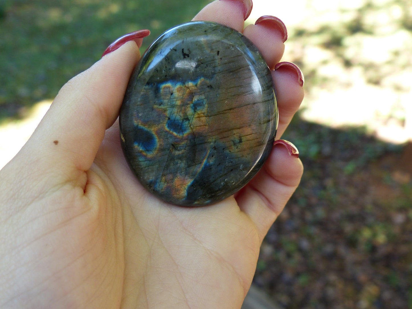 Labradorite Palm Stone (#41)