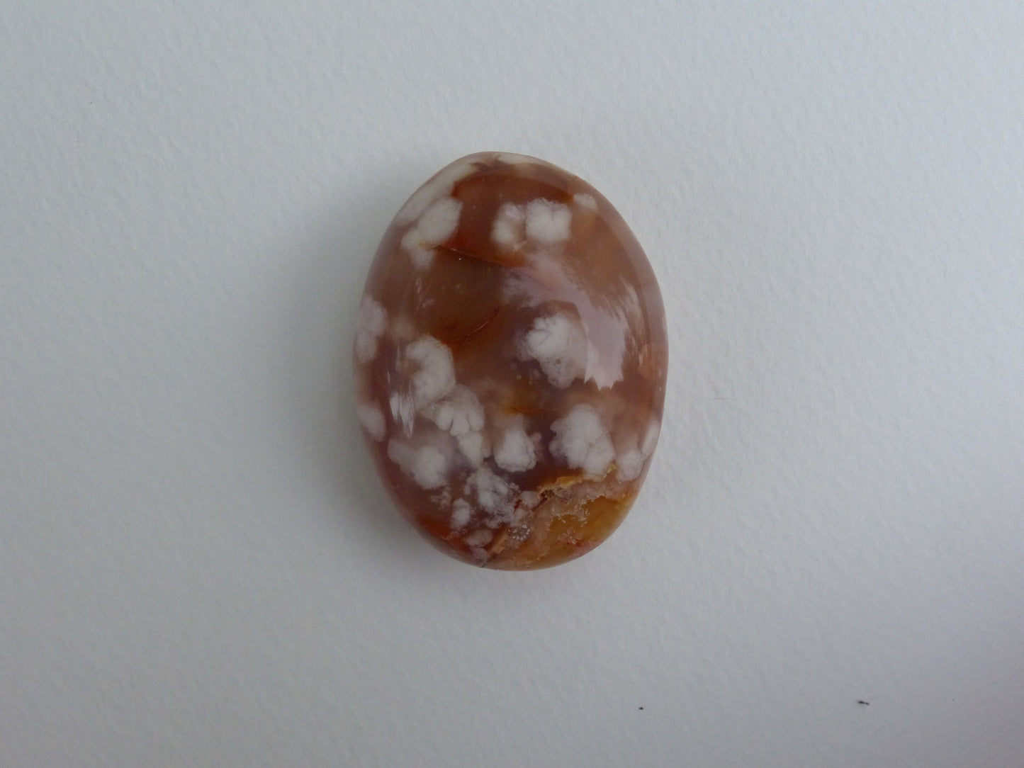 Flower Agate Palm Stone (#2)