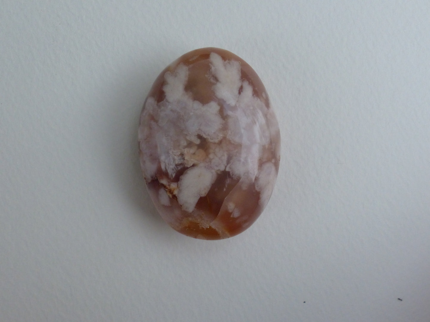 Flower Agate Palm Stone (#2)