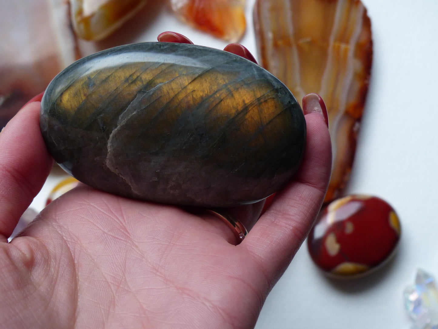 Labradorite Palm Stone (#42)