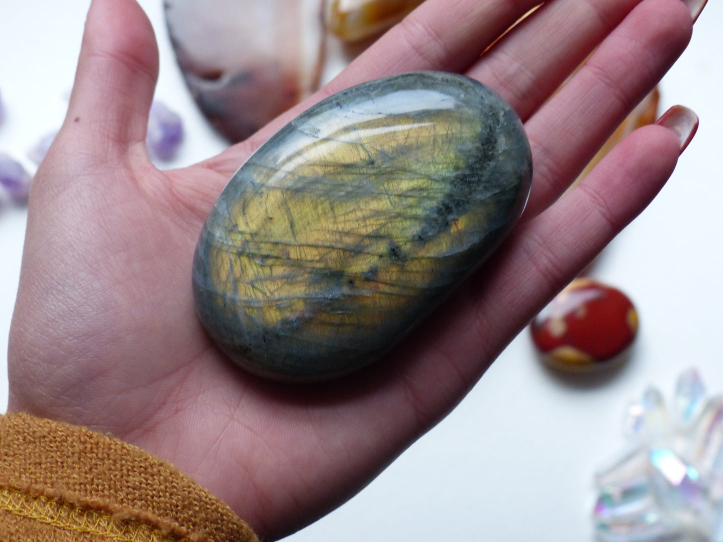 Labradorite Palm Stone (#42)