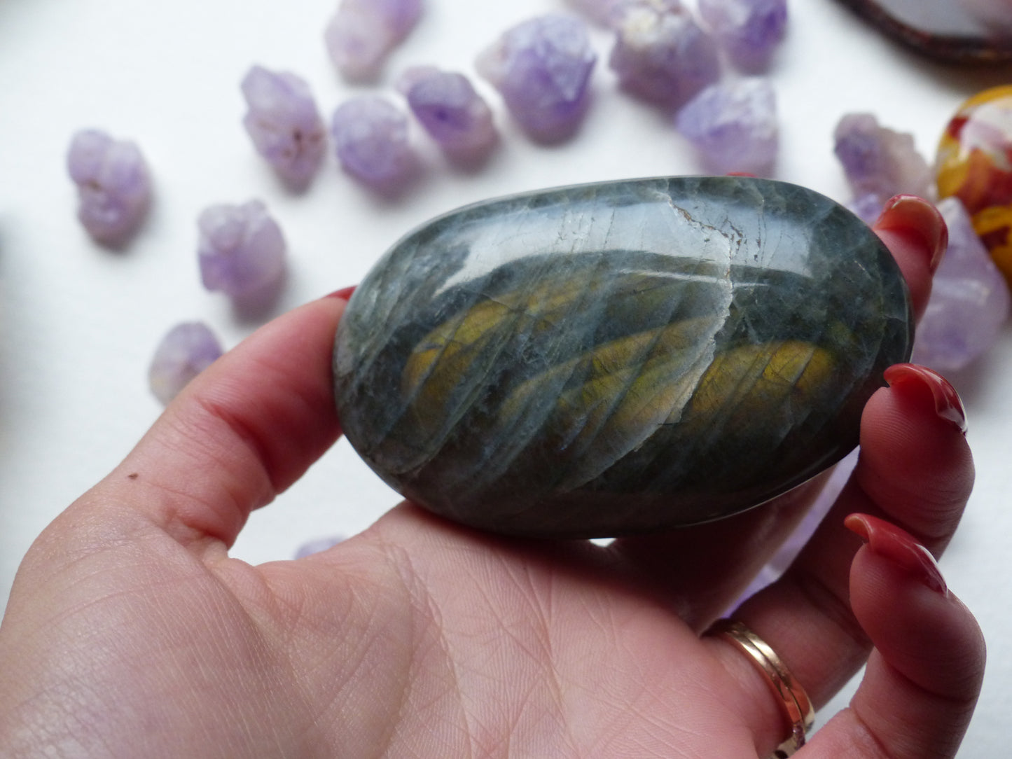 Labradorite Palm Stone (#42)