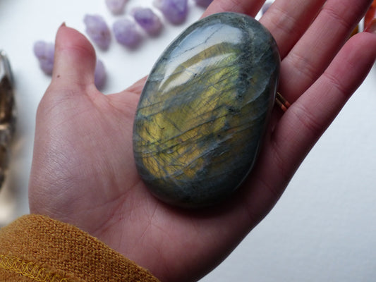 Labradorite Palm Stone (#42)