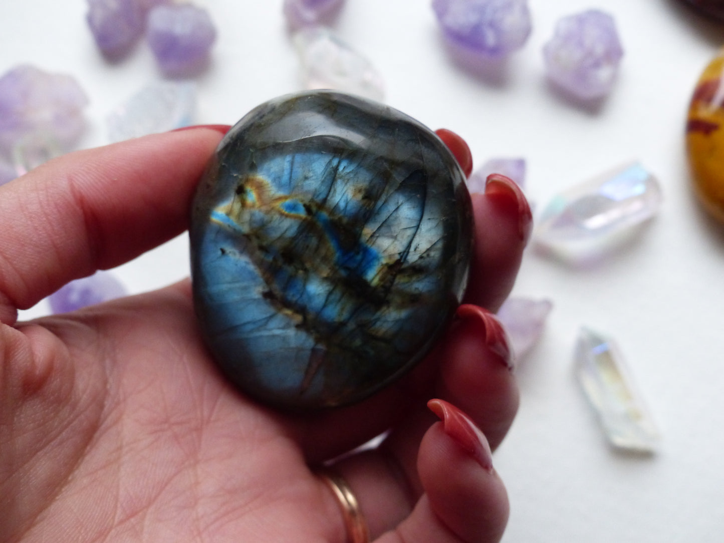 Labradorite Palm Stone (#38)