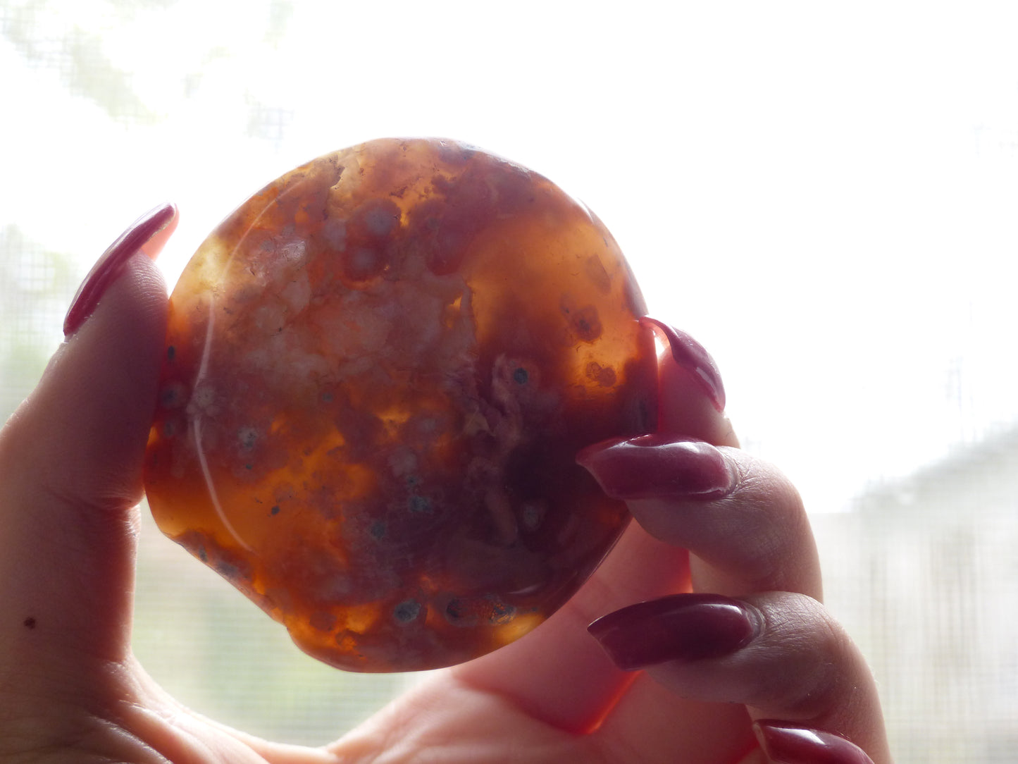 Flower Agate Palm Stone (#17) - Simply Affinity