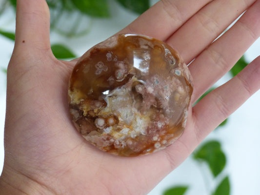 Flower Agate Palm Stone (#17) - Simply Affinity