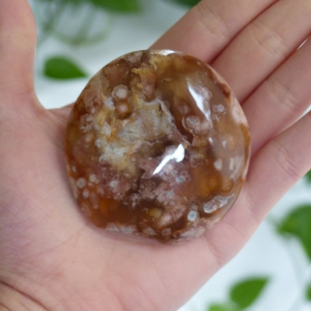Flower Agate Palm Stone (#17) - Simply Affinity