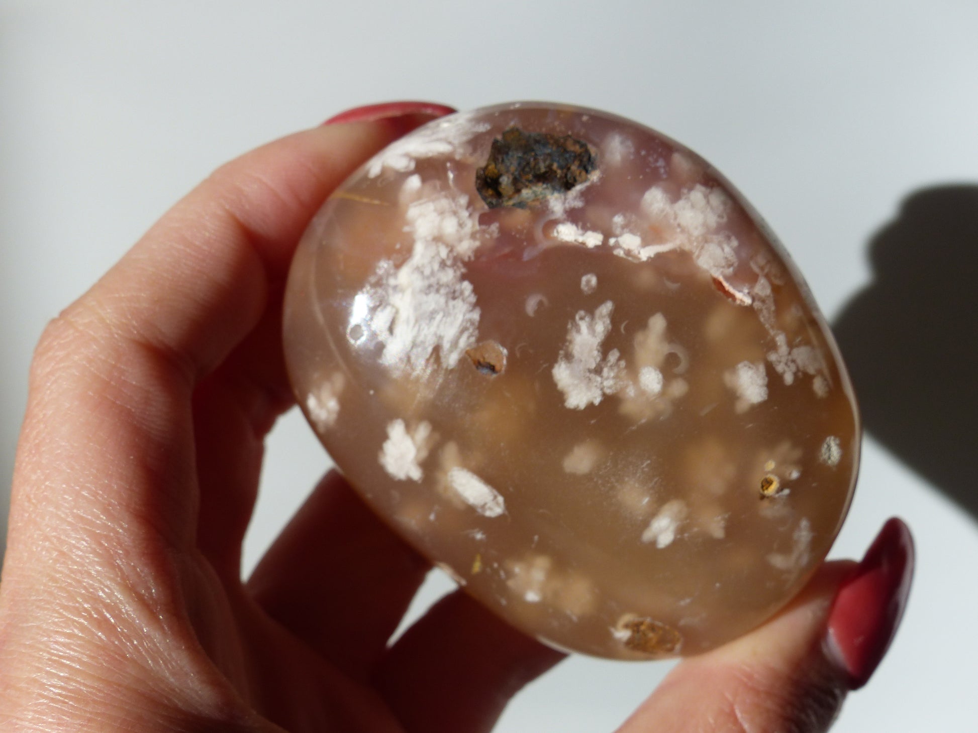 Flower Agate Palm Stone (#18) - Simply Affinity