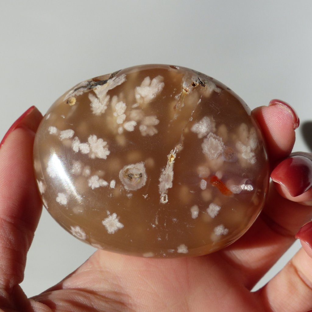Flower Agate Palm Stone (#18) - Simply Affinity