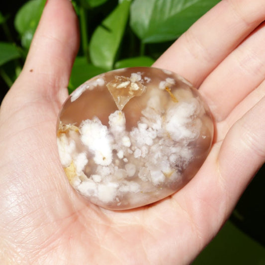 Flower Agate Palm Stone (#19) - Simply Affinity