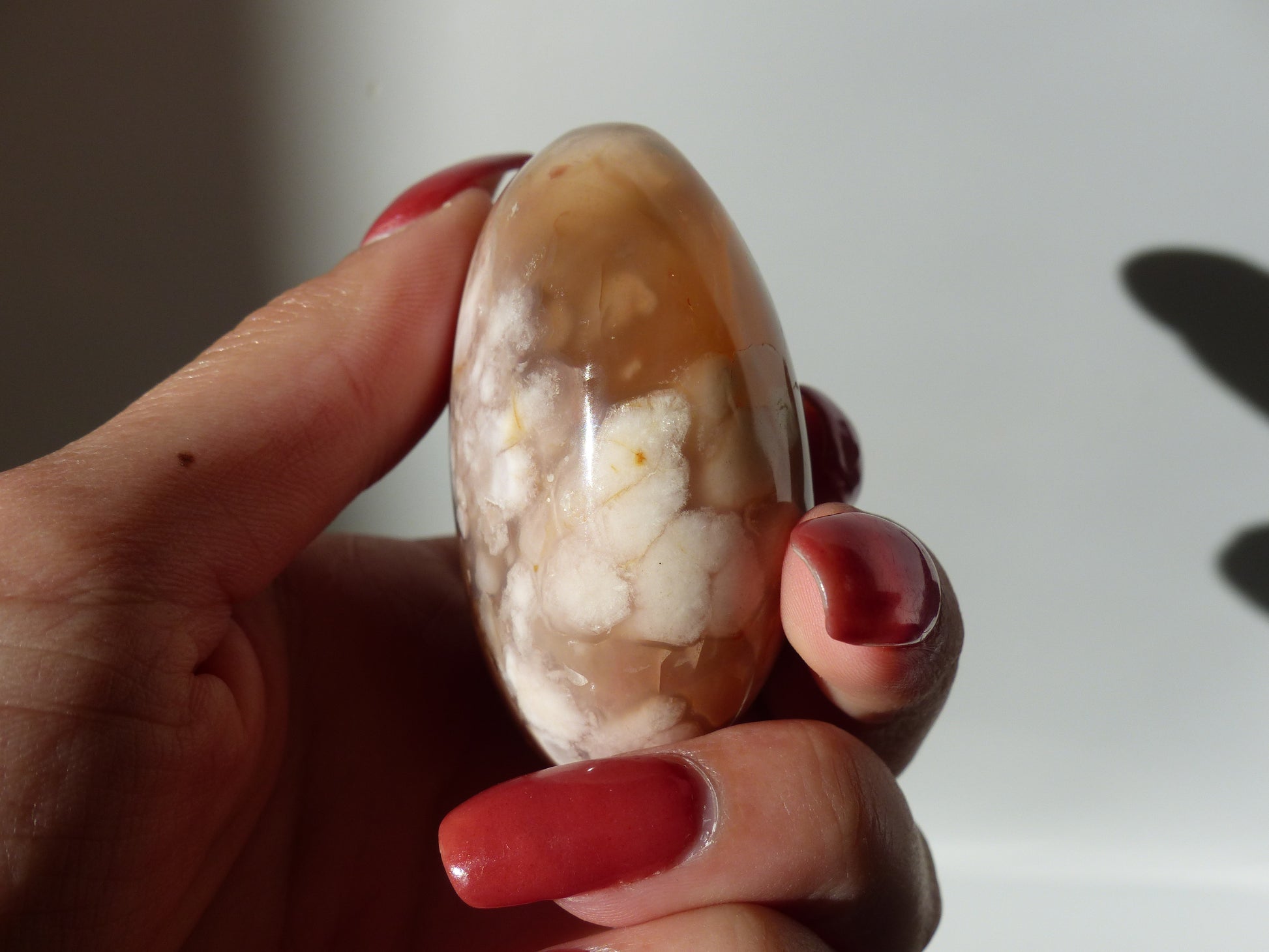 Flower Agate Palm Stone (#19) - Simply Affinity