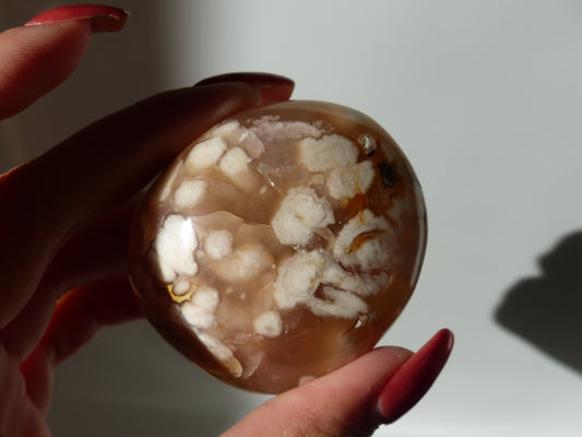 Flower Agate Palm Stone (#19) - Simply Affinity