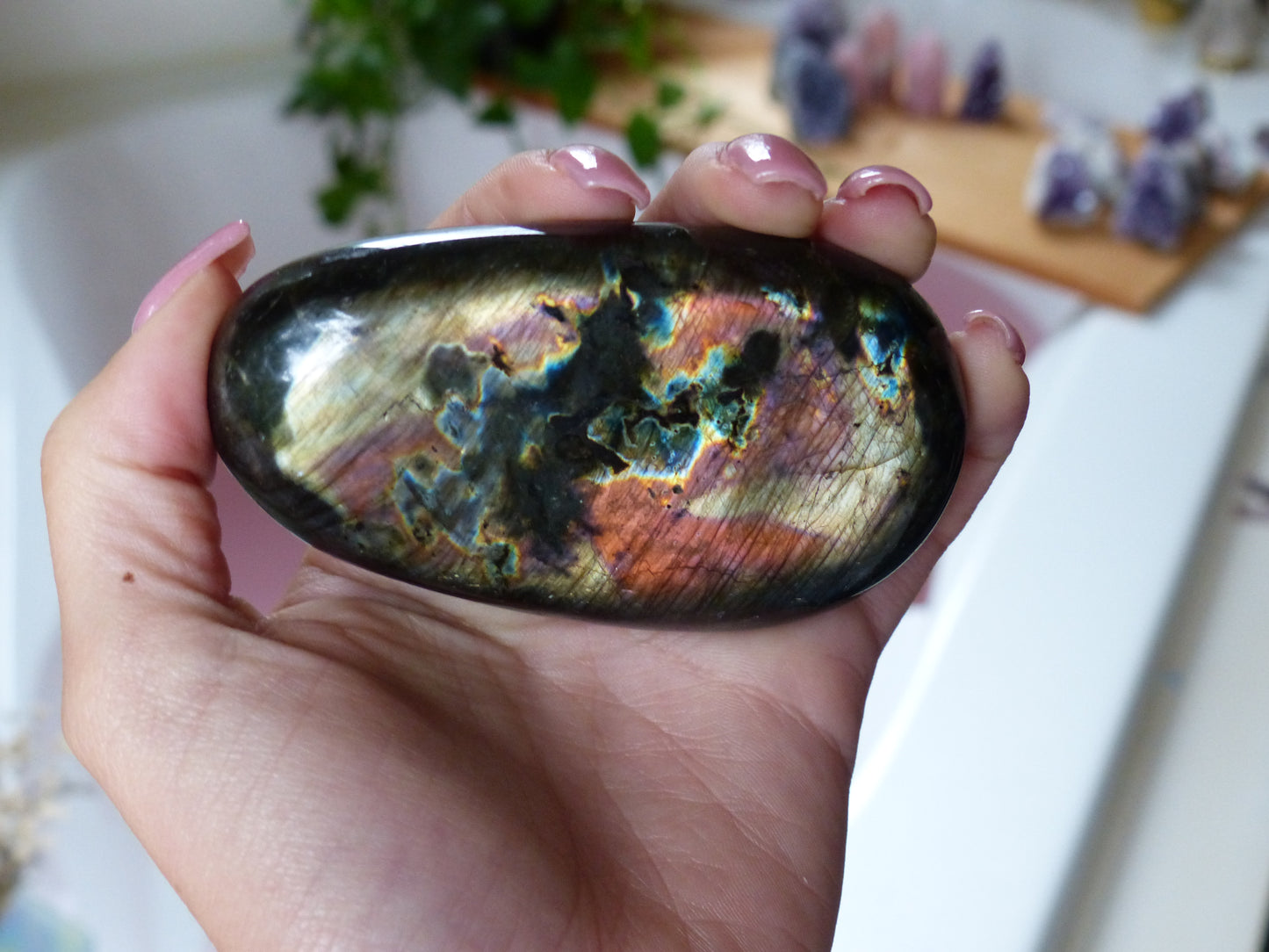 Labradorite Palm Stone (#59) - Simply Affinity