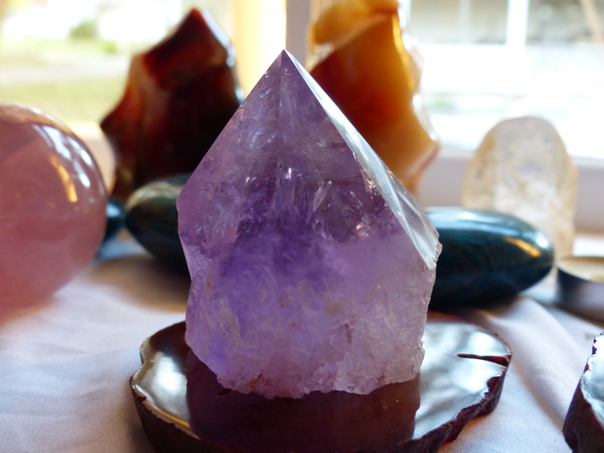 Amethyst Point, Polished Point with Rough Base (#3) - Simply Affinity