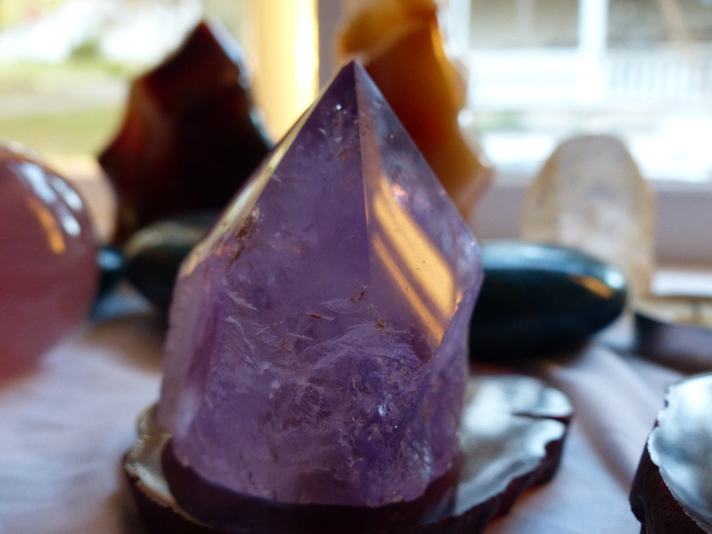 Amethyst Point, Polished Point with Rough Base (#3) - Simply Affinity