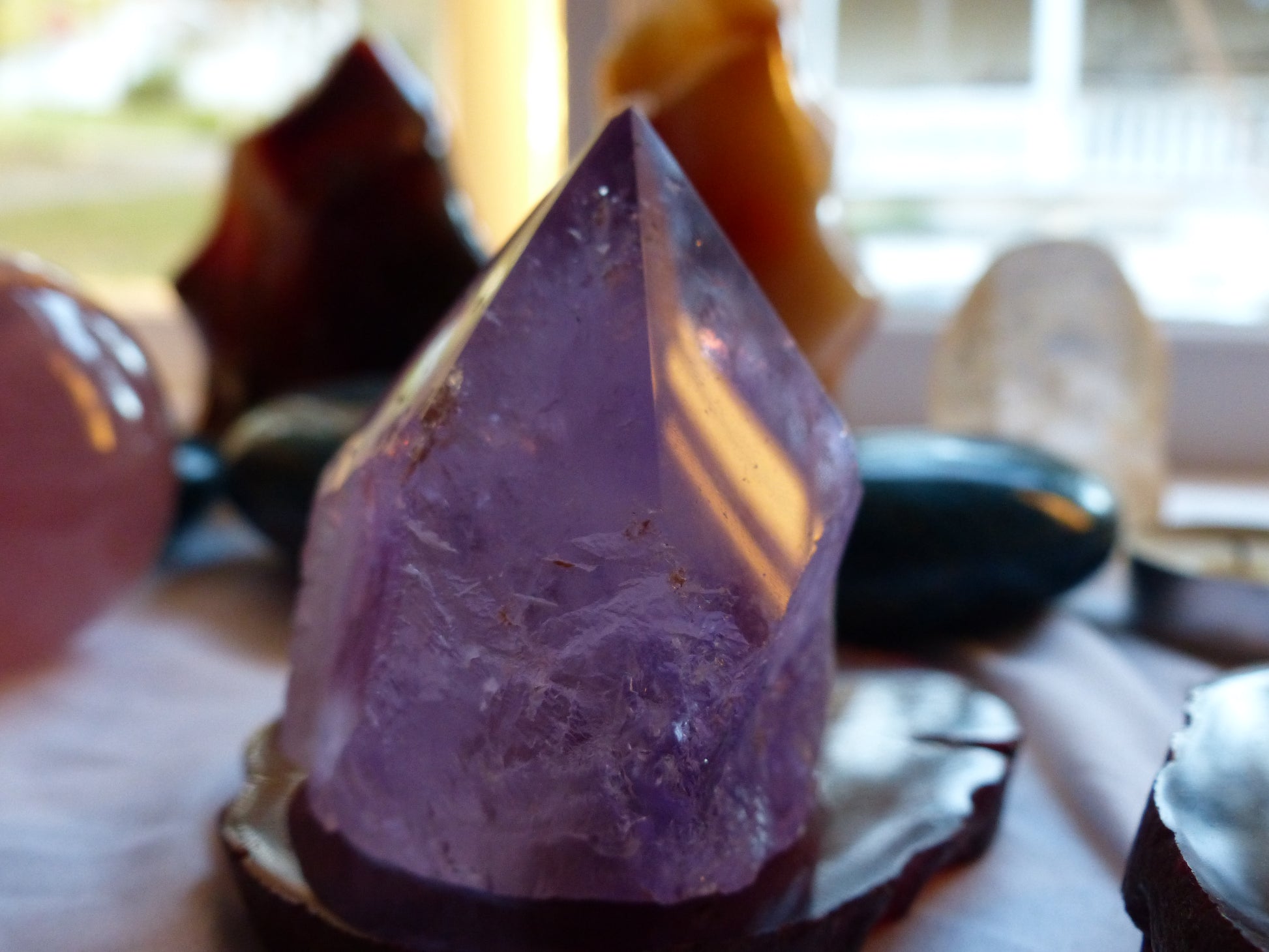 Amethyst Point, Polished Point with Rough Base (#3) - Simply Affinity
