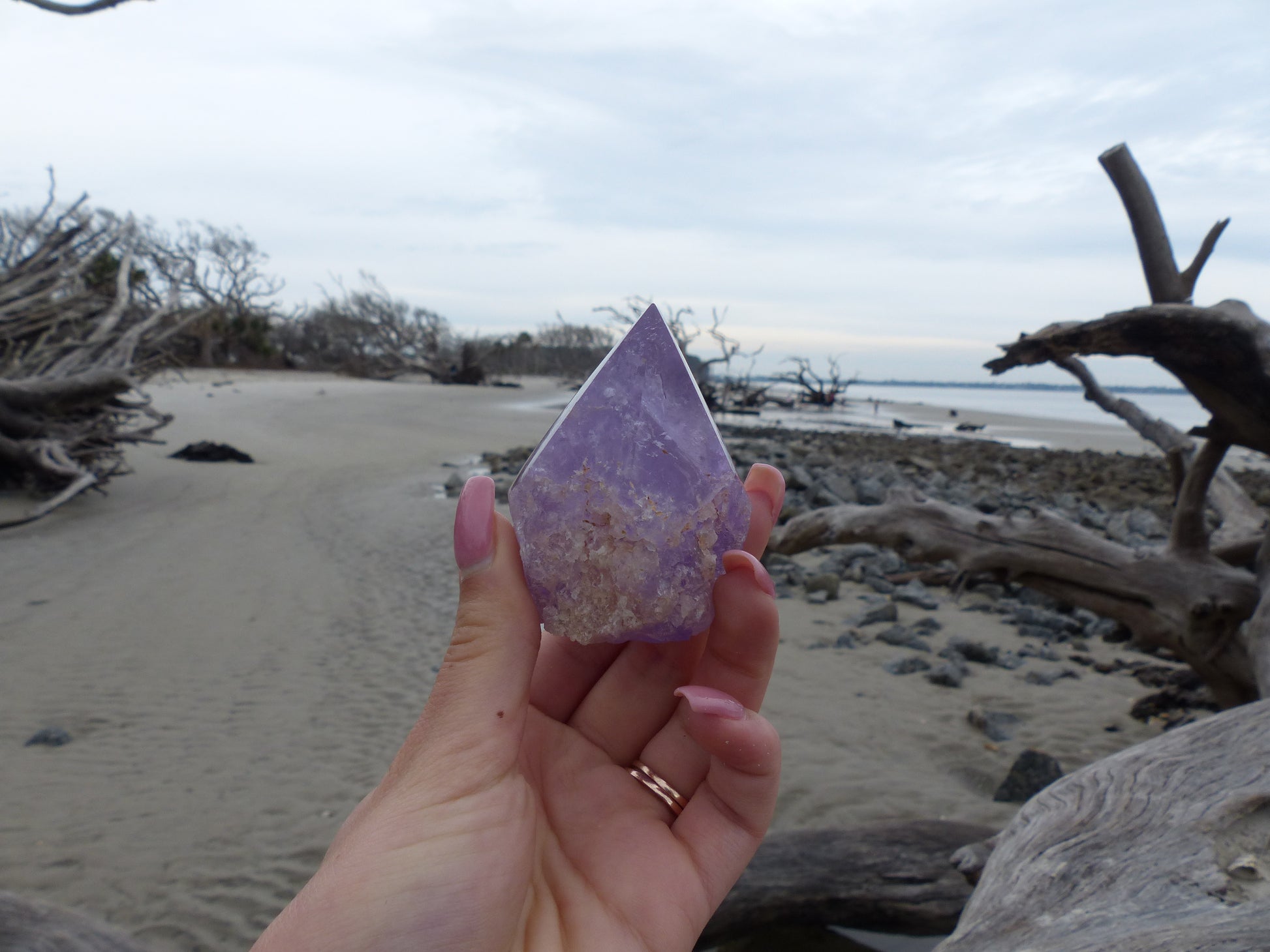 Amethyst Point, Polished Point with Rough Base (#8) - Simply Affinity