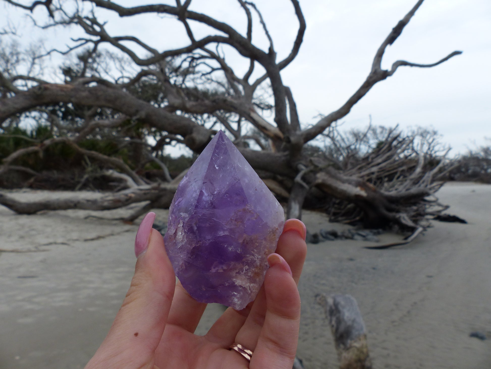 Amethyst Point, Polished Point with Rough Base (#8) - Simply Affinity