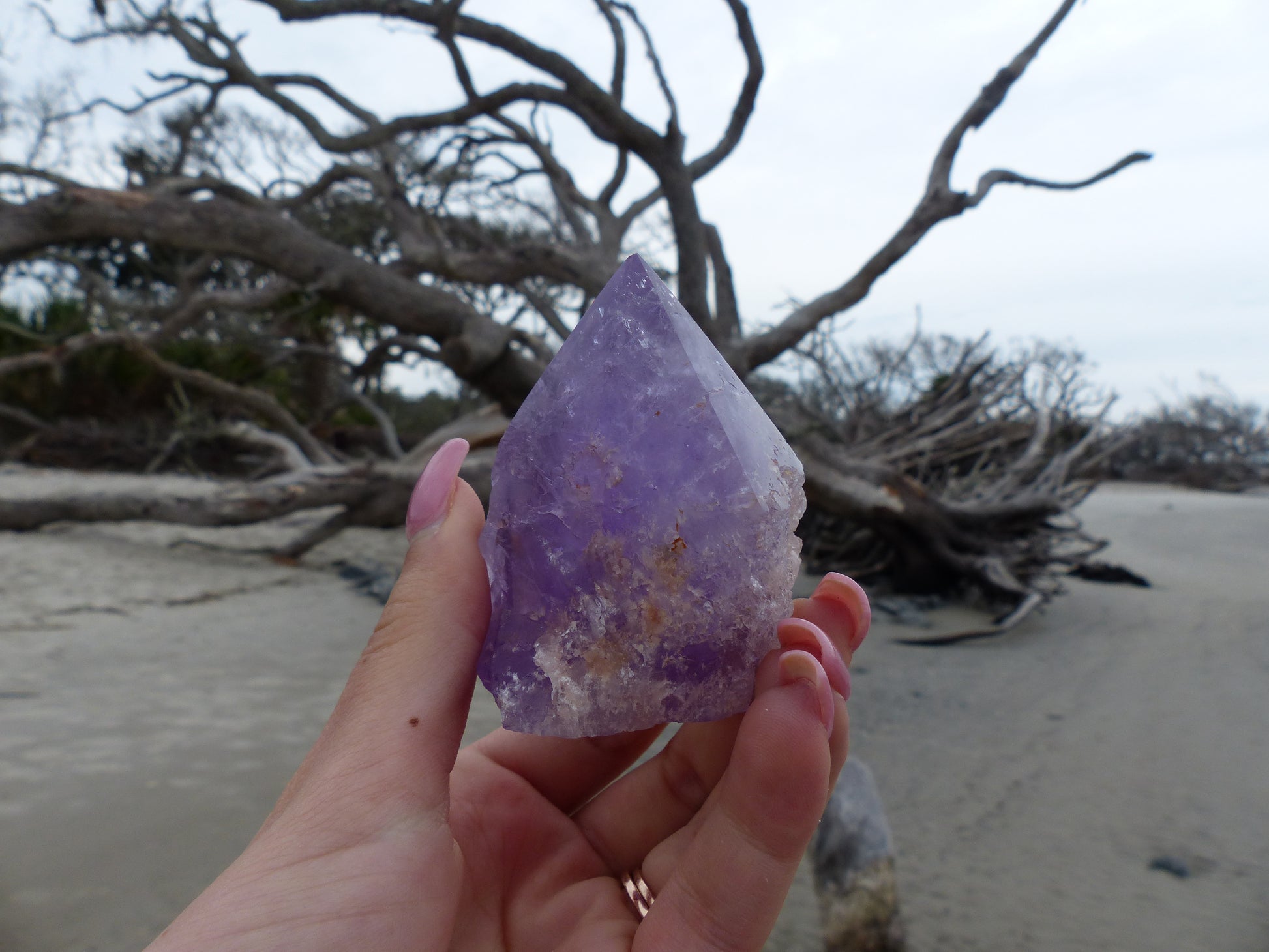 Amethyst Point, Polished Point with Rough Base (#8) - Simply Affinity