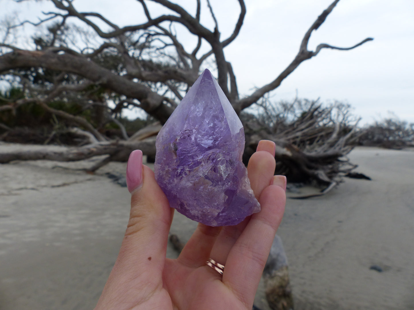 Amethyst Point, Polished Point with Rough Base (#8) - Simply Affinity