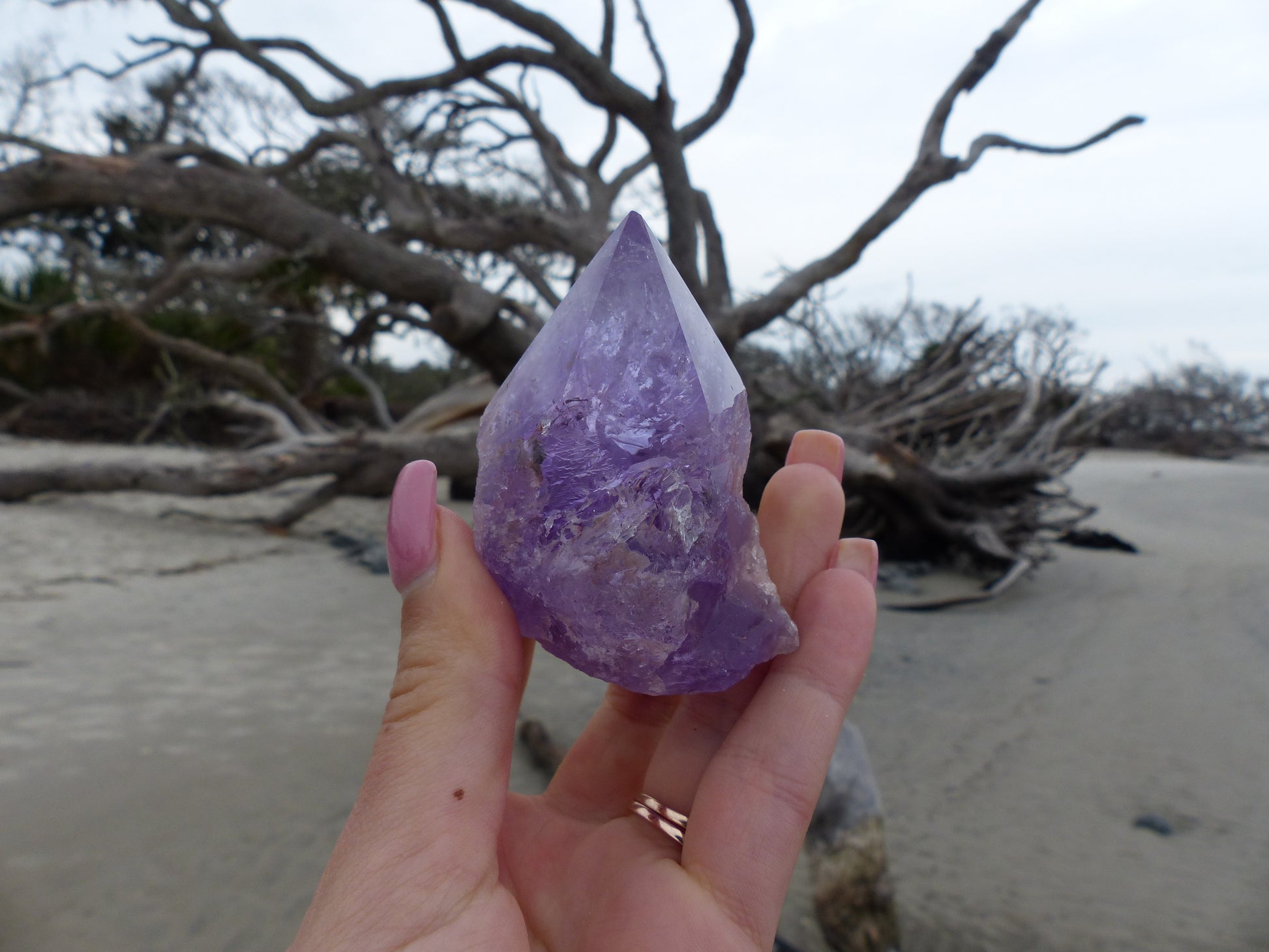 Amethyst Point, Polished Point with Rough Base (#8) - Simply Affinity