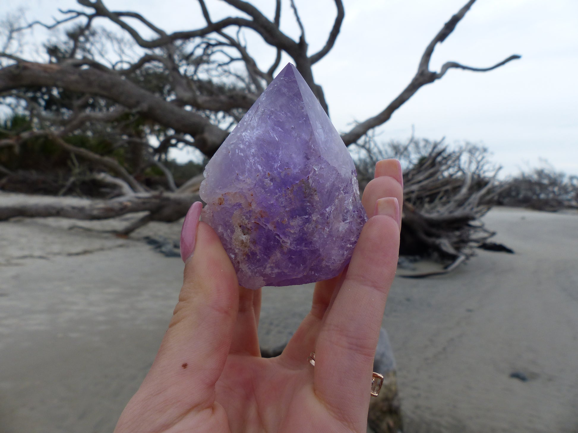 Amethyst Point, Polished Point with Rough Base (#8) - Simply Affinity