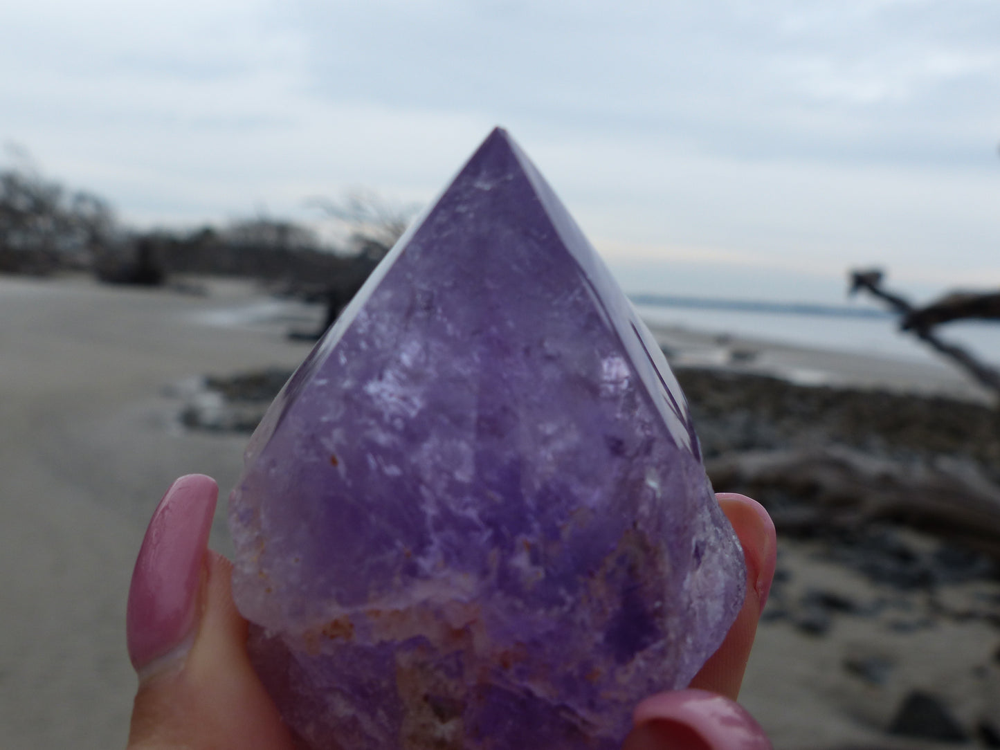 Amethyst Point, Polished Point with Rough Base (#8) - Simply Affinity