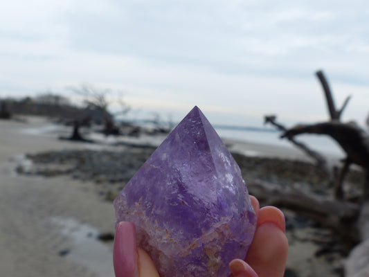Amethyst Point, Polished Point with Rough Base (#8) - Simply Affinity