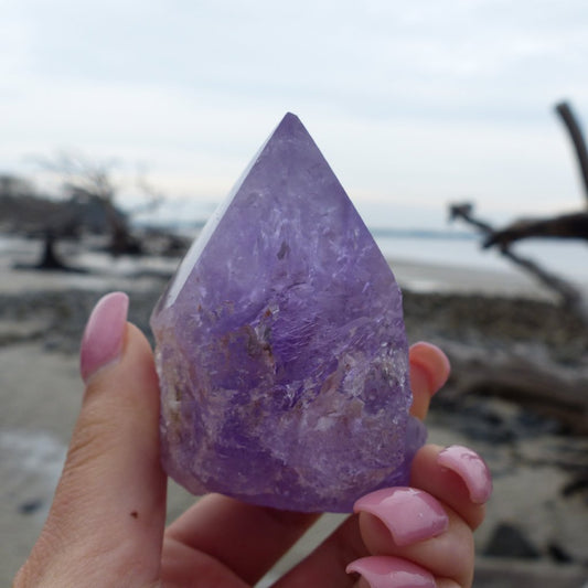 Amethyst Point, Polished Point with Rough Base (#8) - Simply Affinity