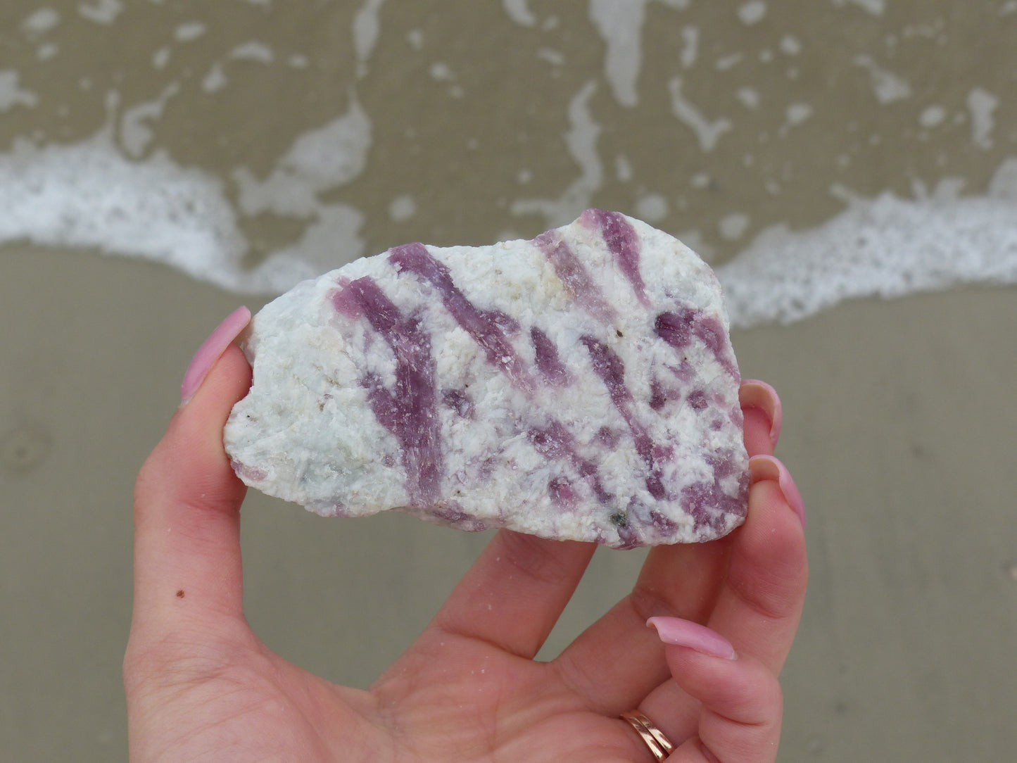 Pink Tourmaline in Quartz (#9)