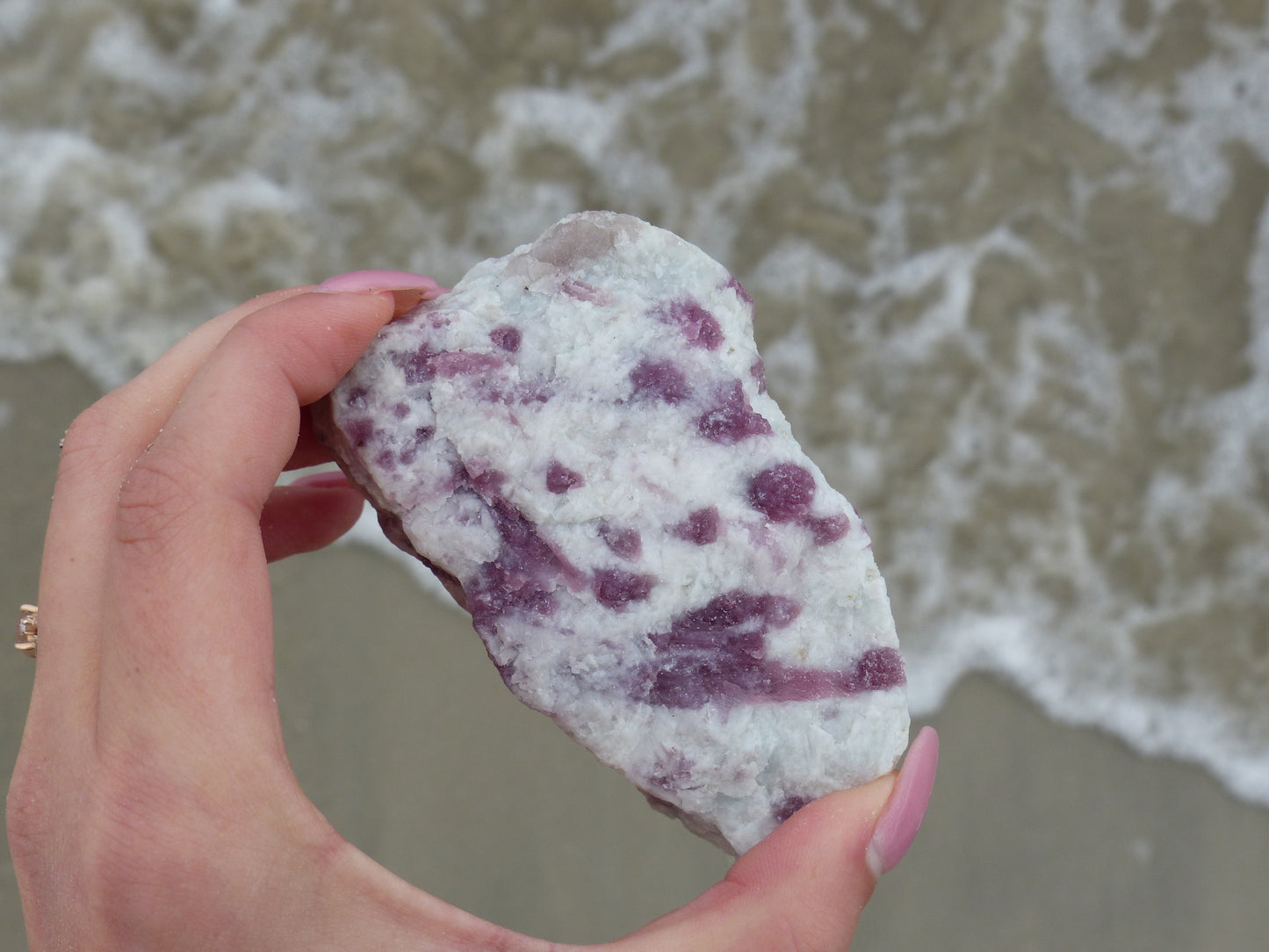 Pink Tourmaline in Quartz (#9)