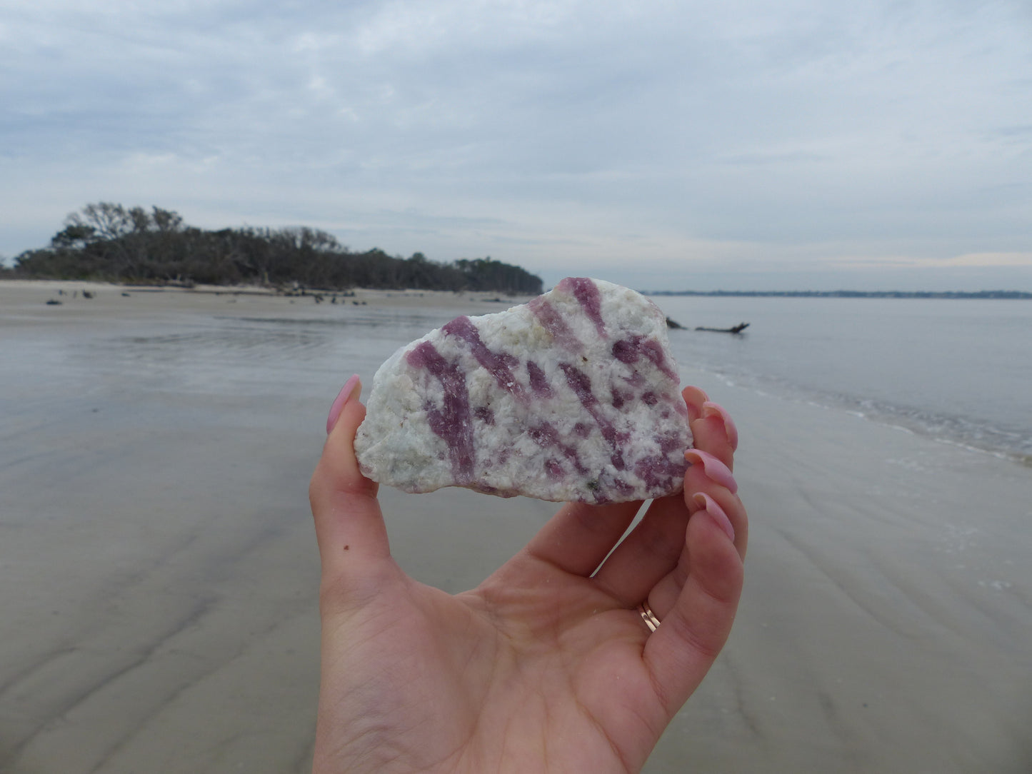 Pink Tourmaline in Quartz (#9)