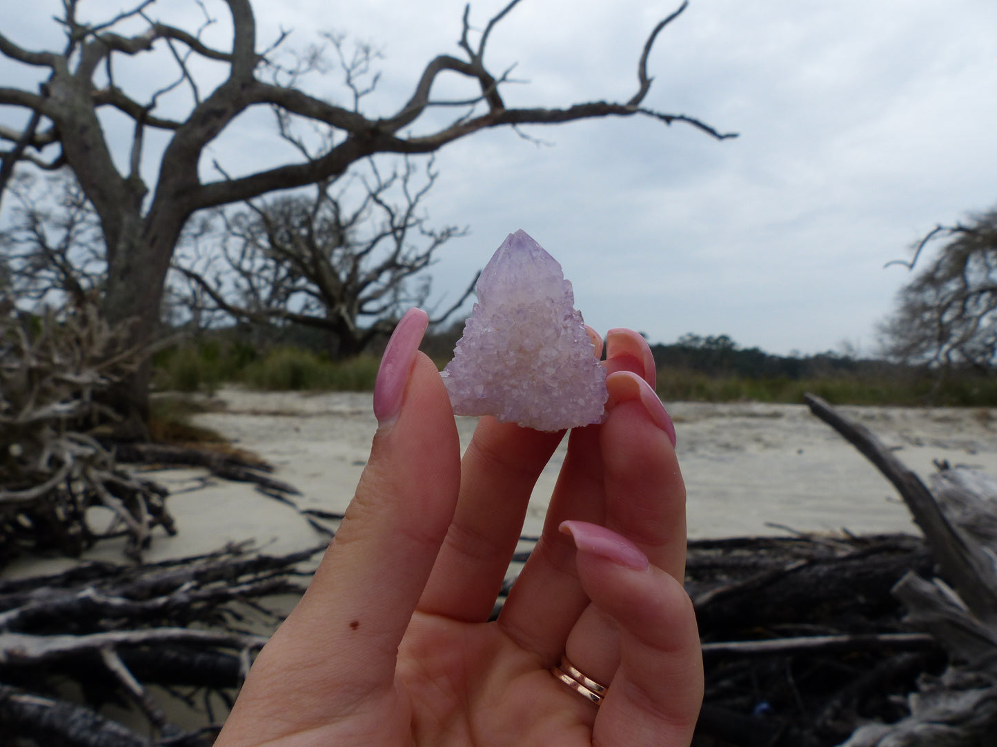 Amethyst Spirit Quartz Point, Amethyst Cactus Quartz (#8) - Simply Affinity