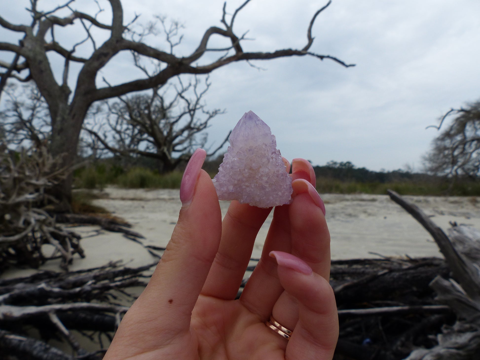 Amethyst Spirit Quartz Point, Amethyst Cactus Quartz (#8) - Simply Affinity