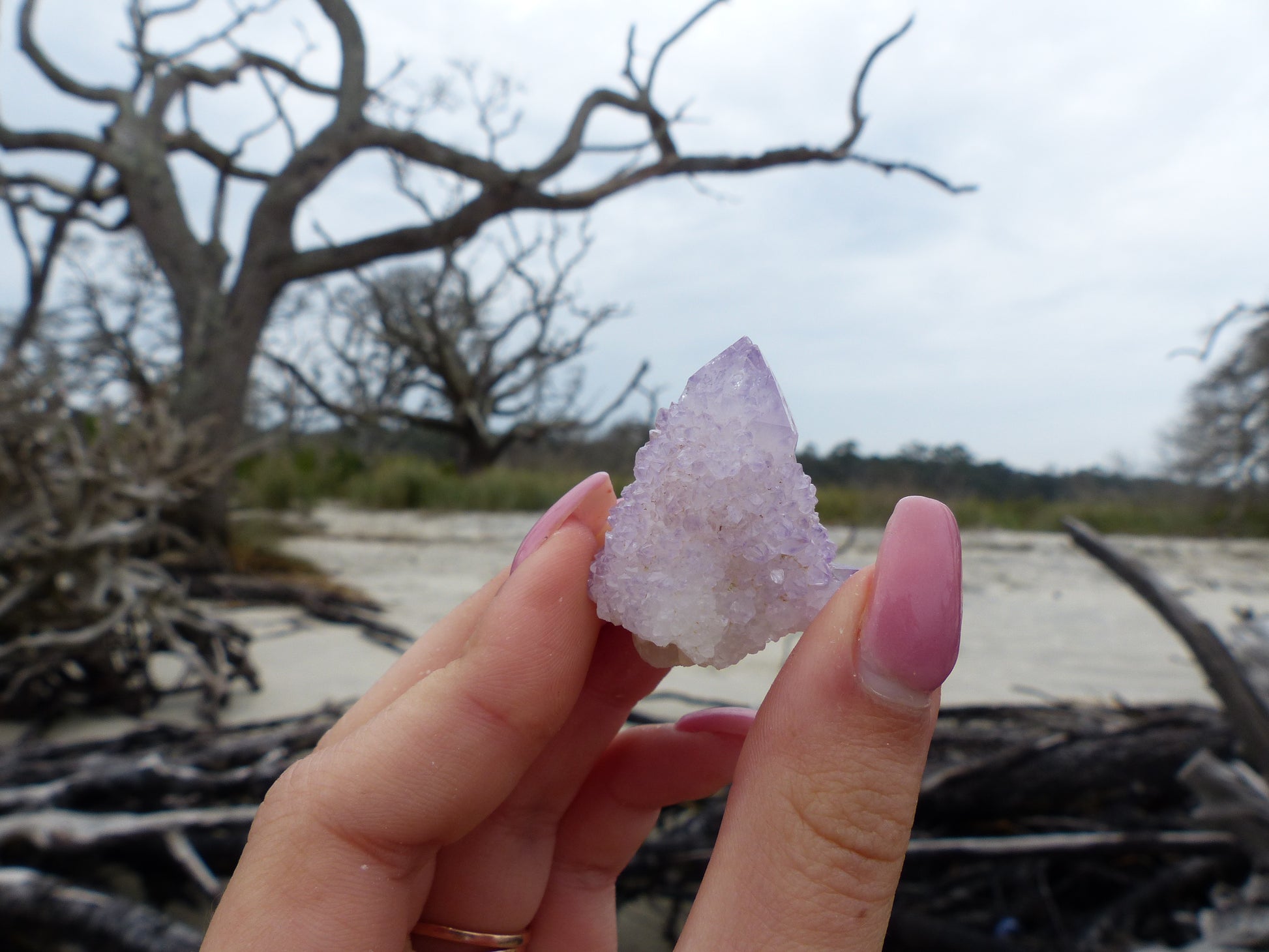 Amethyst Spirit Quartz Point, Amethyst Cactus Quartz (#8) - Simply Affinity