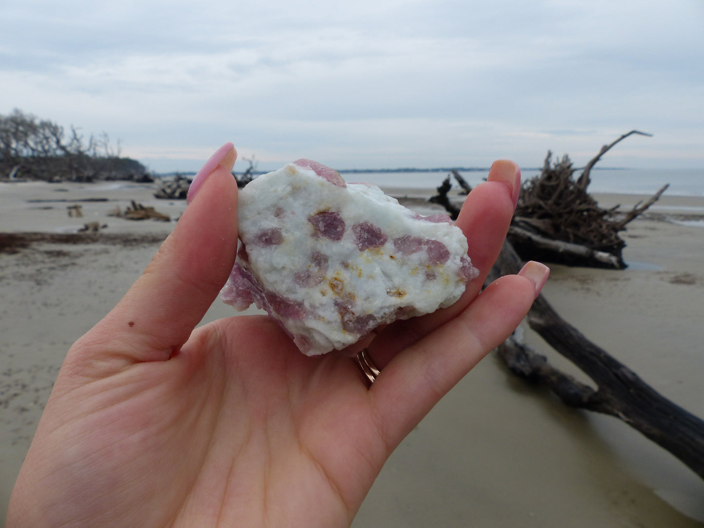 Pink Tourmaline in Quartz #6)