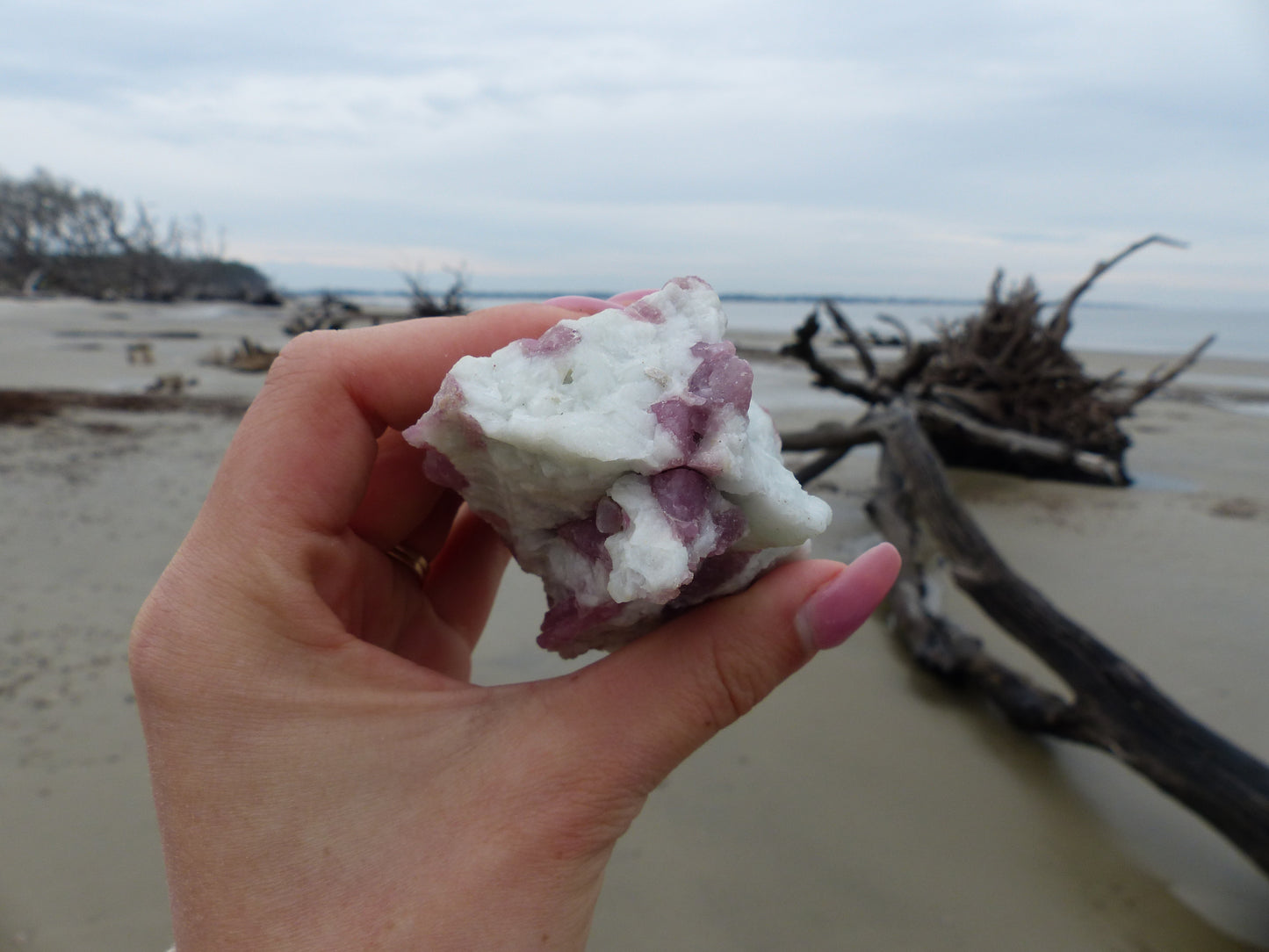 Pink Tourmaline in Quartz #6)